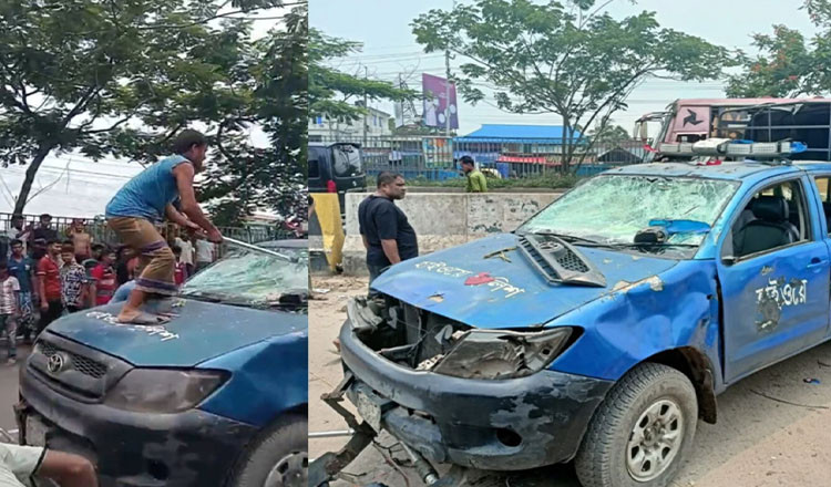 কুমিল্লায় পুলিশের গাড়ি ভাঙচুর, আটক ১৯